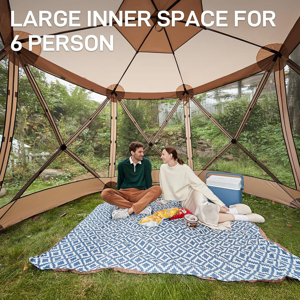 Pop up Screen House Tent for Camping 11.5 x 9.8 ft Instant Screened Gazebo Canopy