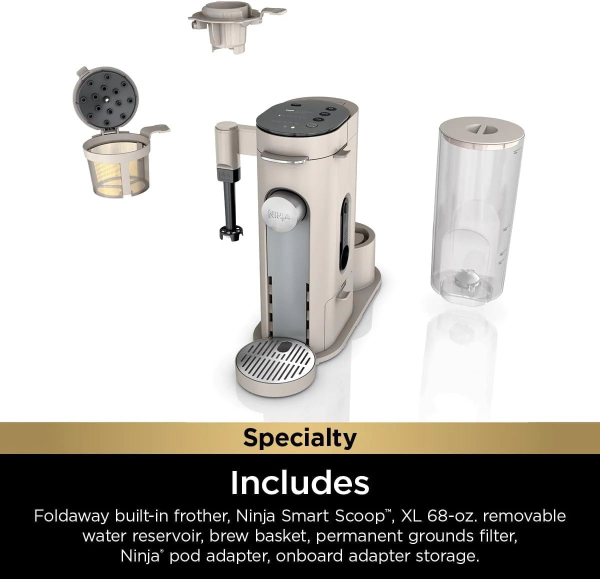 Ninja | Coffee Maker | Single Serve |Brew with Coffee Pods & Grounds| Compatible with K-Cup Coffee Pods | 4 Brew Styles, up to 24oz Cup Sizes & 56oz Removable Reservoir | Black | PB051