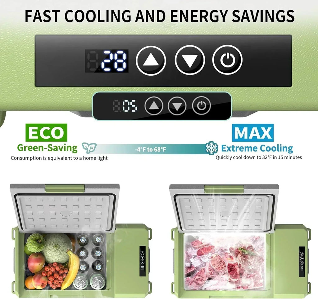 12V Car Refrigerator 17 Quart Portable Freezer 12 Car Fridge -4F~68F Compressor Electric Cooler