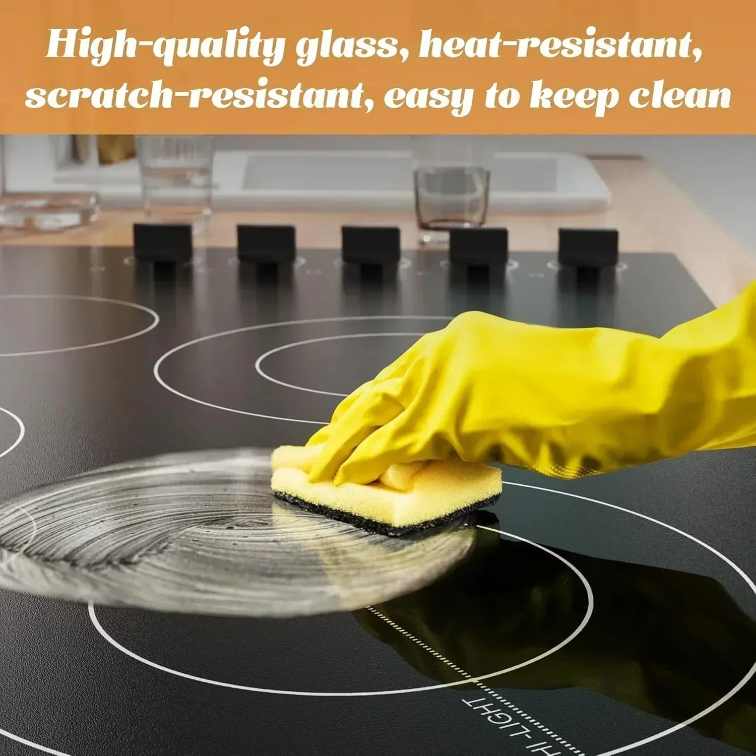 Karinear 30 Inch Electric Cooktop 4 Burners Built-in Ceramic Cooktop Radiant Electric Stove Top