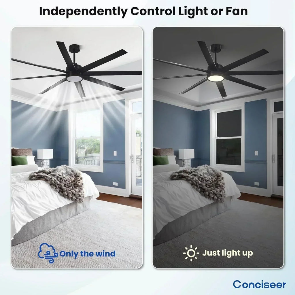 Modern ceiling fan 72 inch bedroom living room library cafe outdoor/industrial