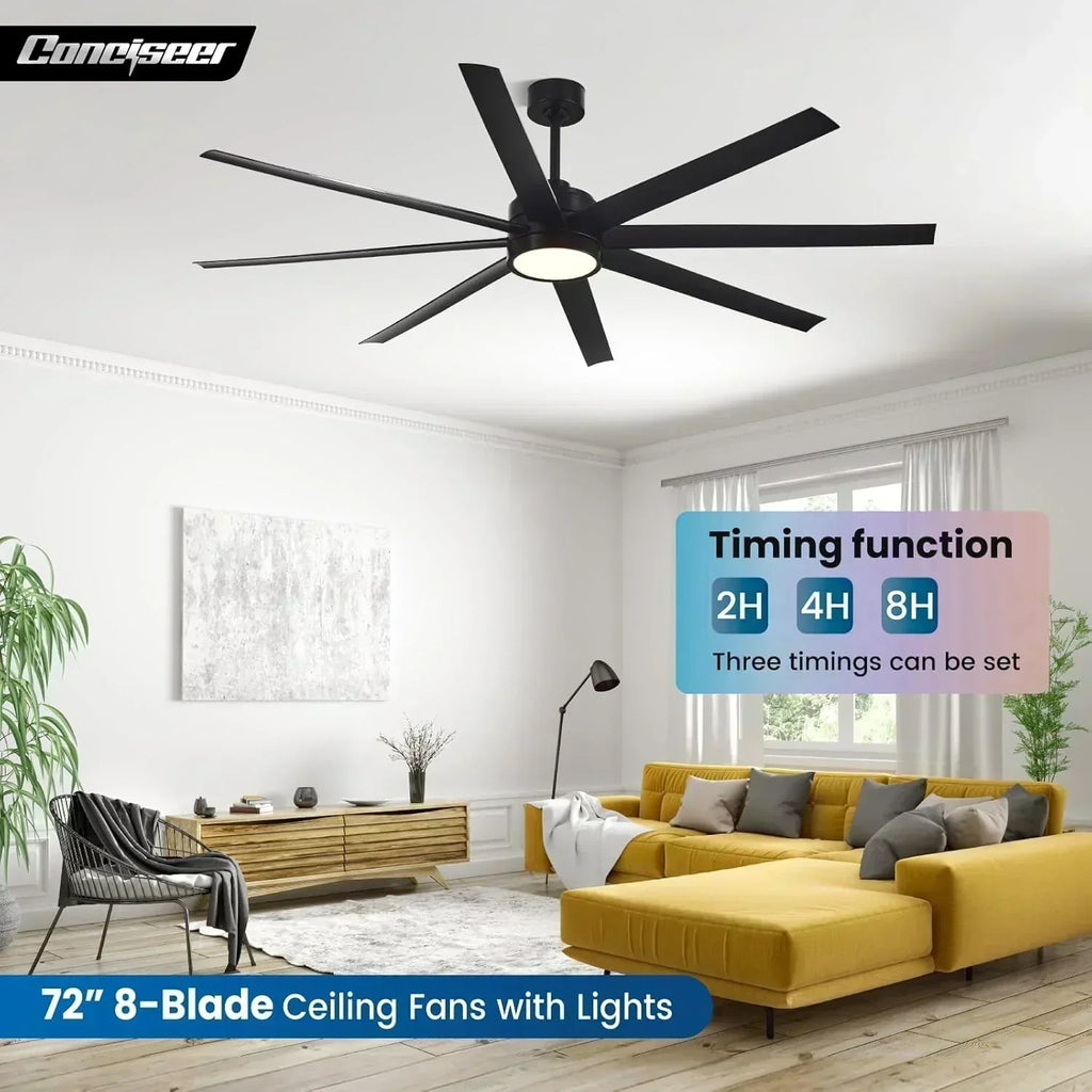 Modern ceiling fan 72 inch bedroom living room library cafe outdoor/industrial