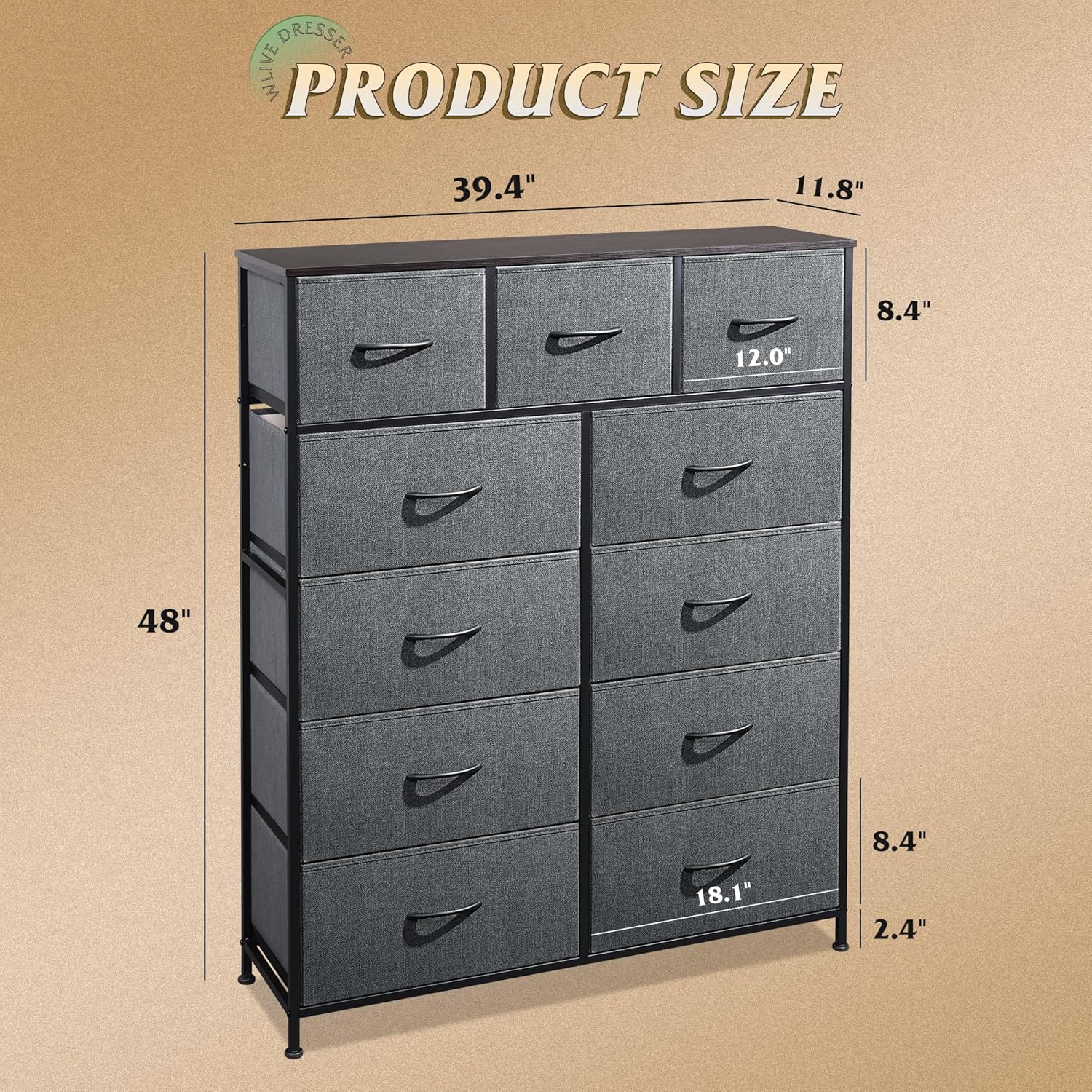 Storage Organizer Unit 11 Fabric Bins Storage Drawers Organizer Steel Frame Tall Storage Tower