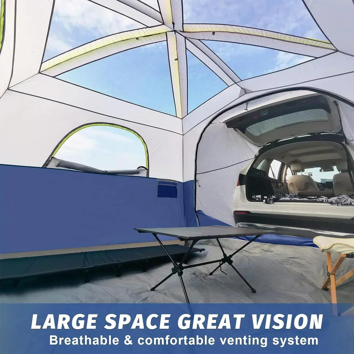 SUV Tent for Camping 6-Person SUV Tailgate Tent Easy Set Up with Rainfly 10'x9'x78in