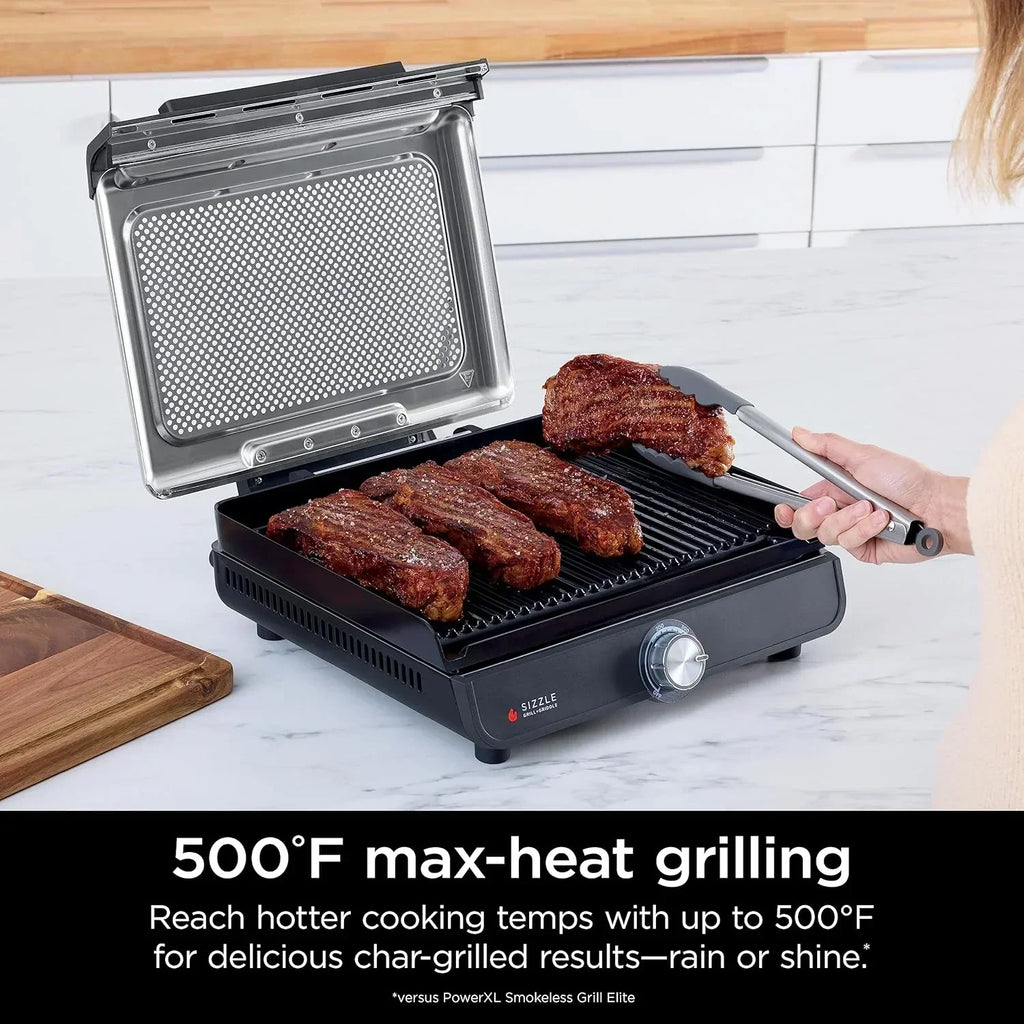Griddle and Indoor Grill Electric Grill For Steak Burgers Salmon Veggies and More Pancake Griddle