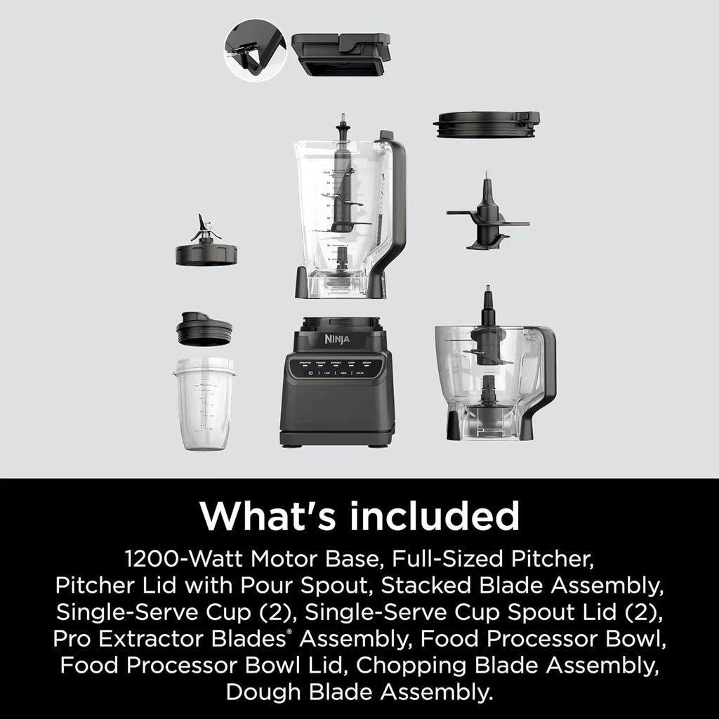 Ninja Mega Kitchen System 1500 Watt 72 Ounce Full Size Blender and 8 Cup Food Processor