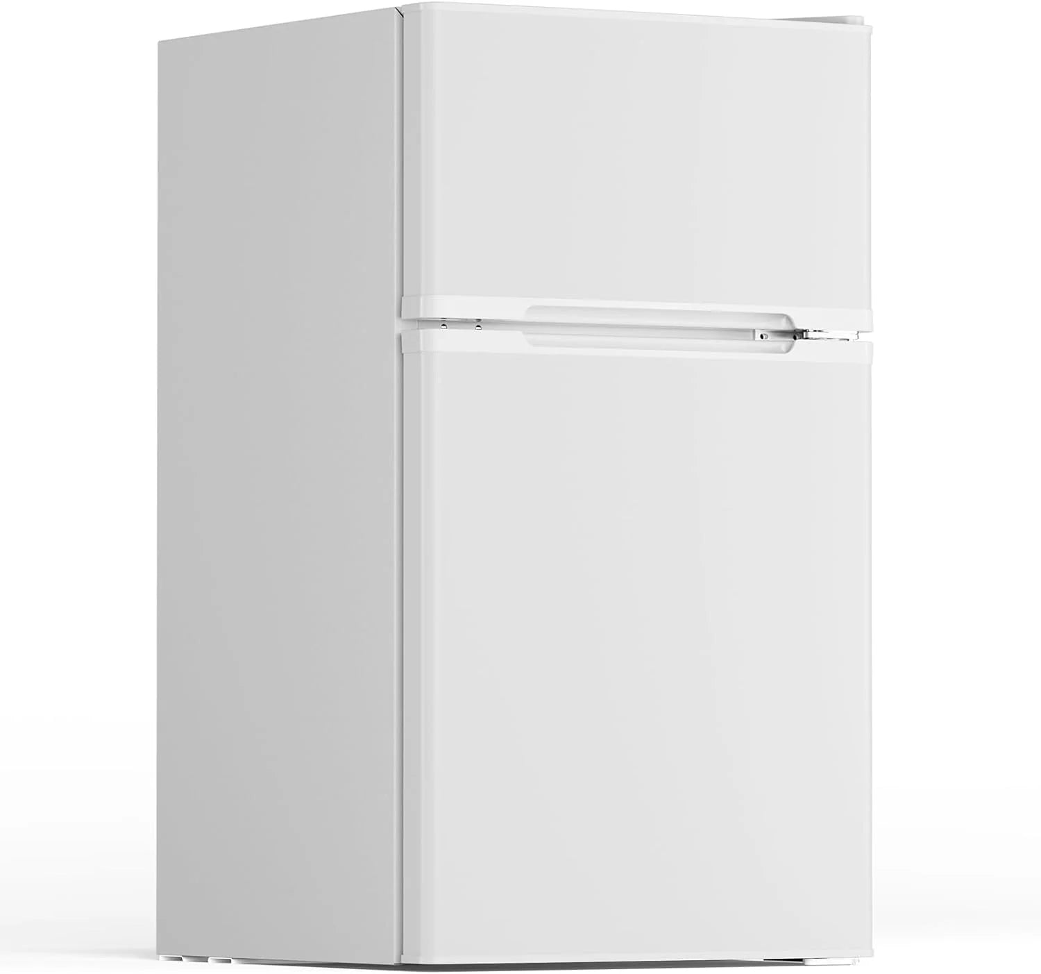 Electactic 3.1 Cu.Ft Mini Fridge with Freezer, 2 Door Compact Refrigerator, Mini Fridge with Adjustable Removable Glass Shelves