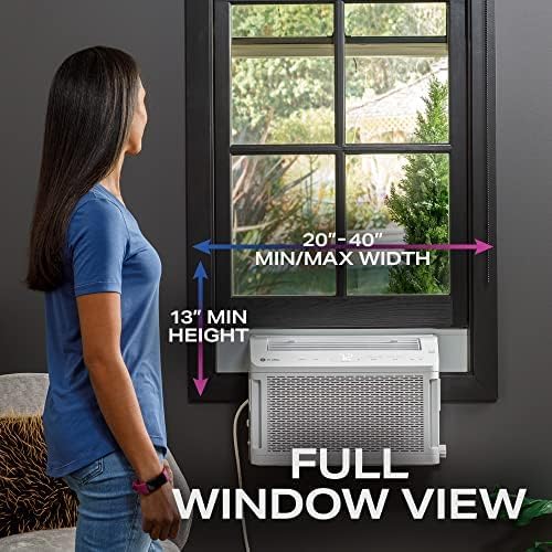 PHNT10CC Clearview Air Conditioner 10,300, Inverter Technology, Ultra Quiet, Medium Rooms up to 450 Sq. FT, Full Window View with Easy Installation, Energy-Efficient Cooling, 10300 BTU, White