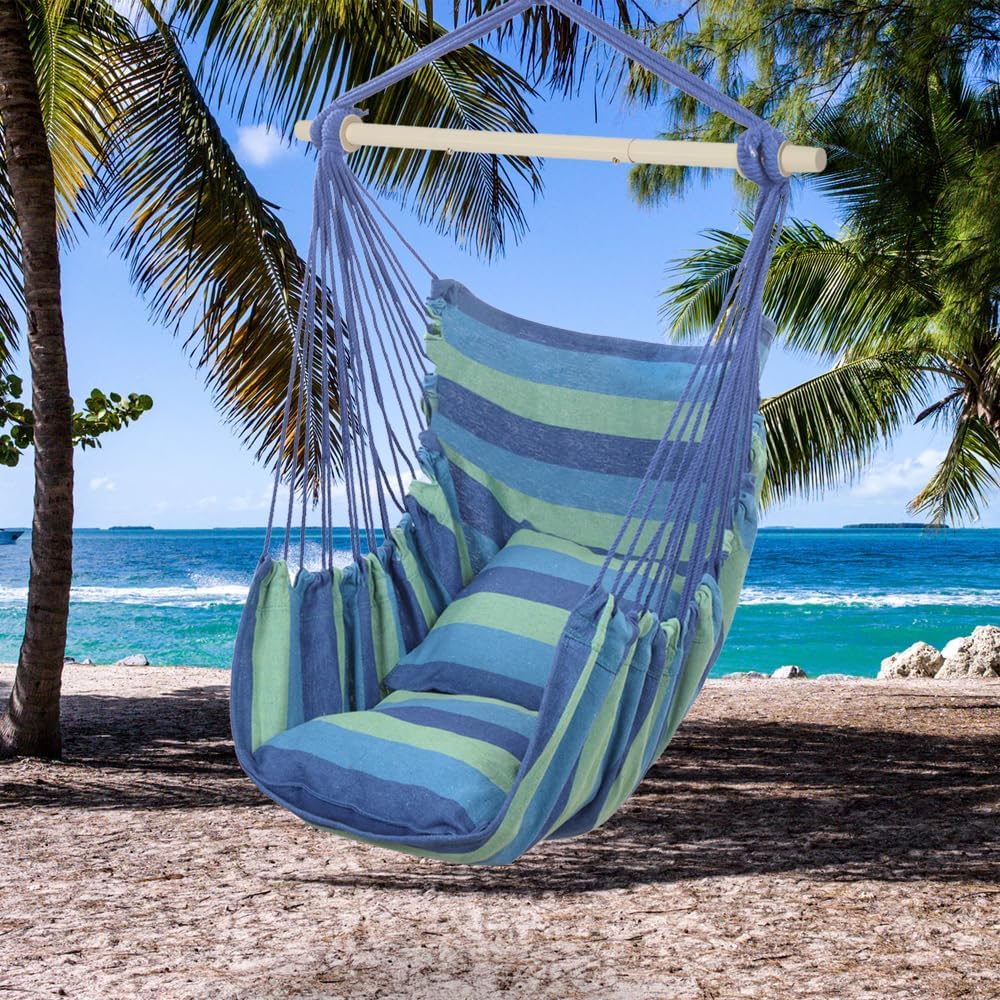 ONCLOUD Hammock Chair Hanging Rope Swing Load Capacity Macrame Hammock Swing Seat