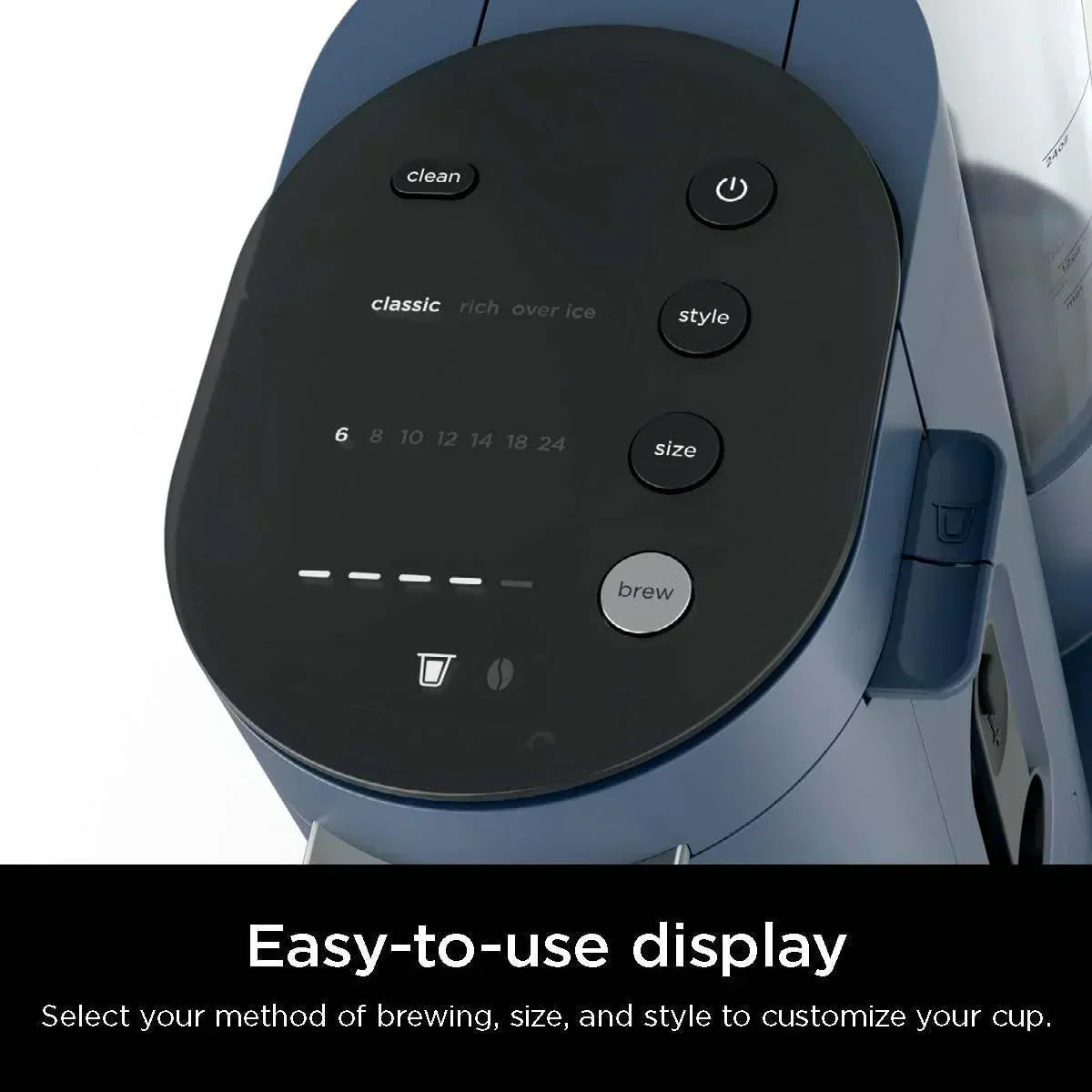 Ninja Pods Grounds Single-Serve Coffee Maker K-Cup Pod Compatible Brews Grounds Compact Design