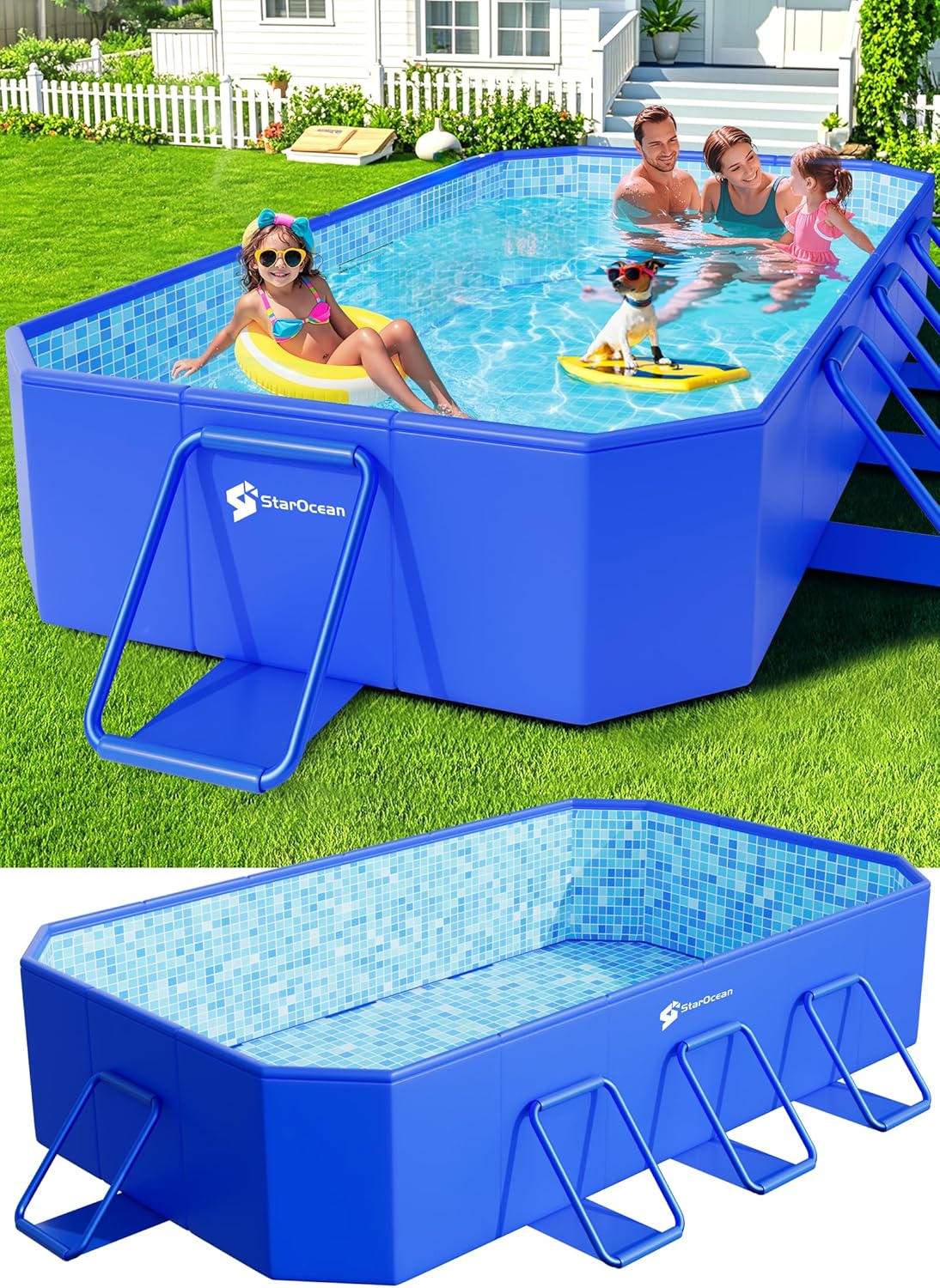 Foldable Pool Large Non-Inflatable Swimming Pool Kids Adult Collapsible Pools Hard Plastic Shell