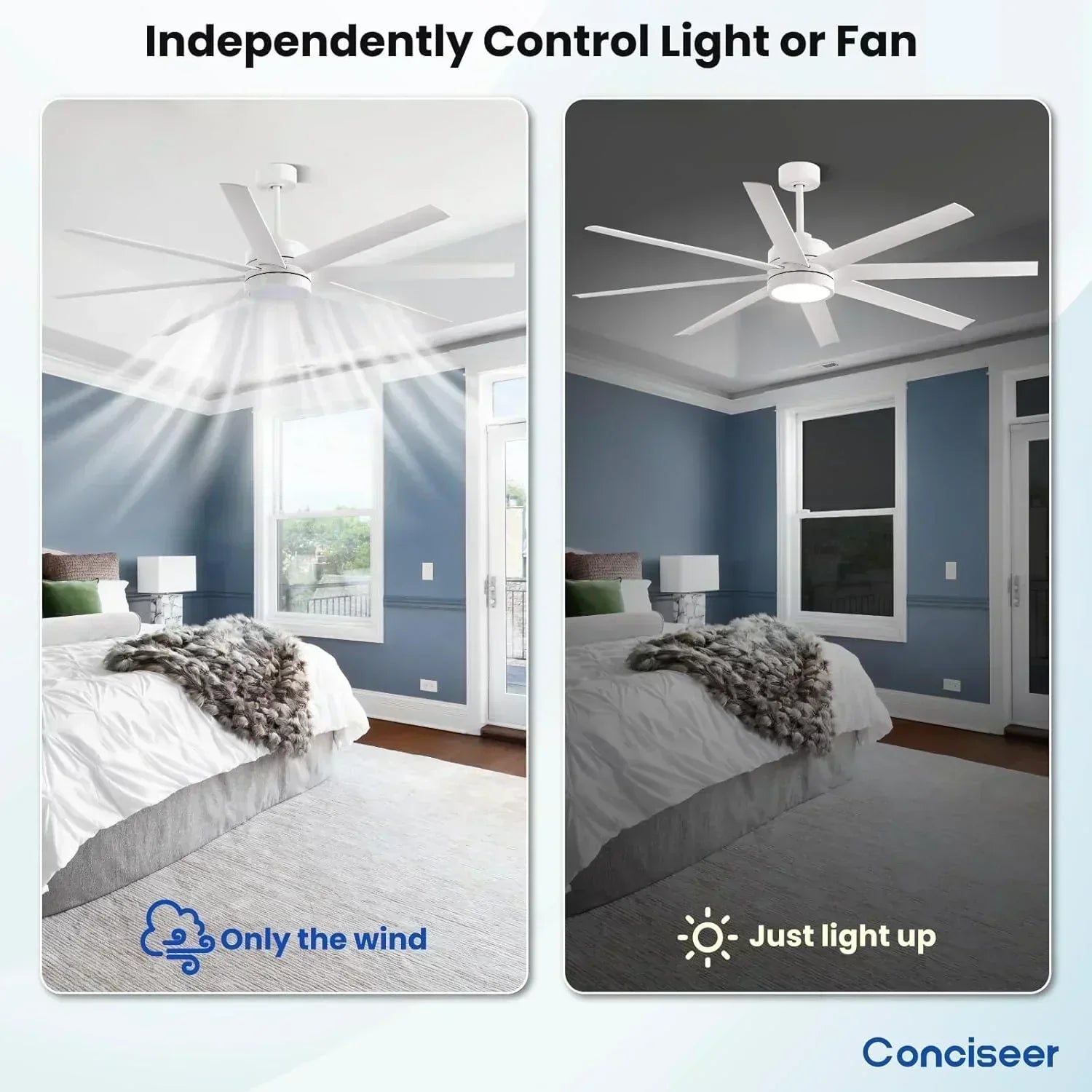 Modern ceiling fan 72 inch bedroom living room library cafe outdoor/industrial