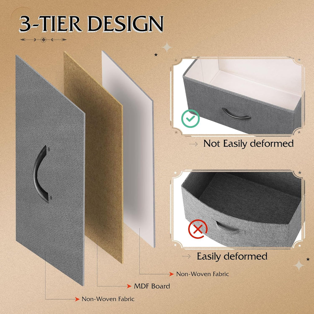 Storage Organizer Unit 11 Fabric Bins Storage Drawers Organizer Steel Frame Tall Storage Tower