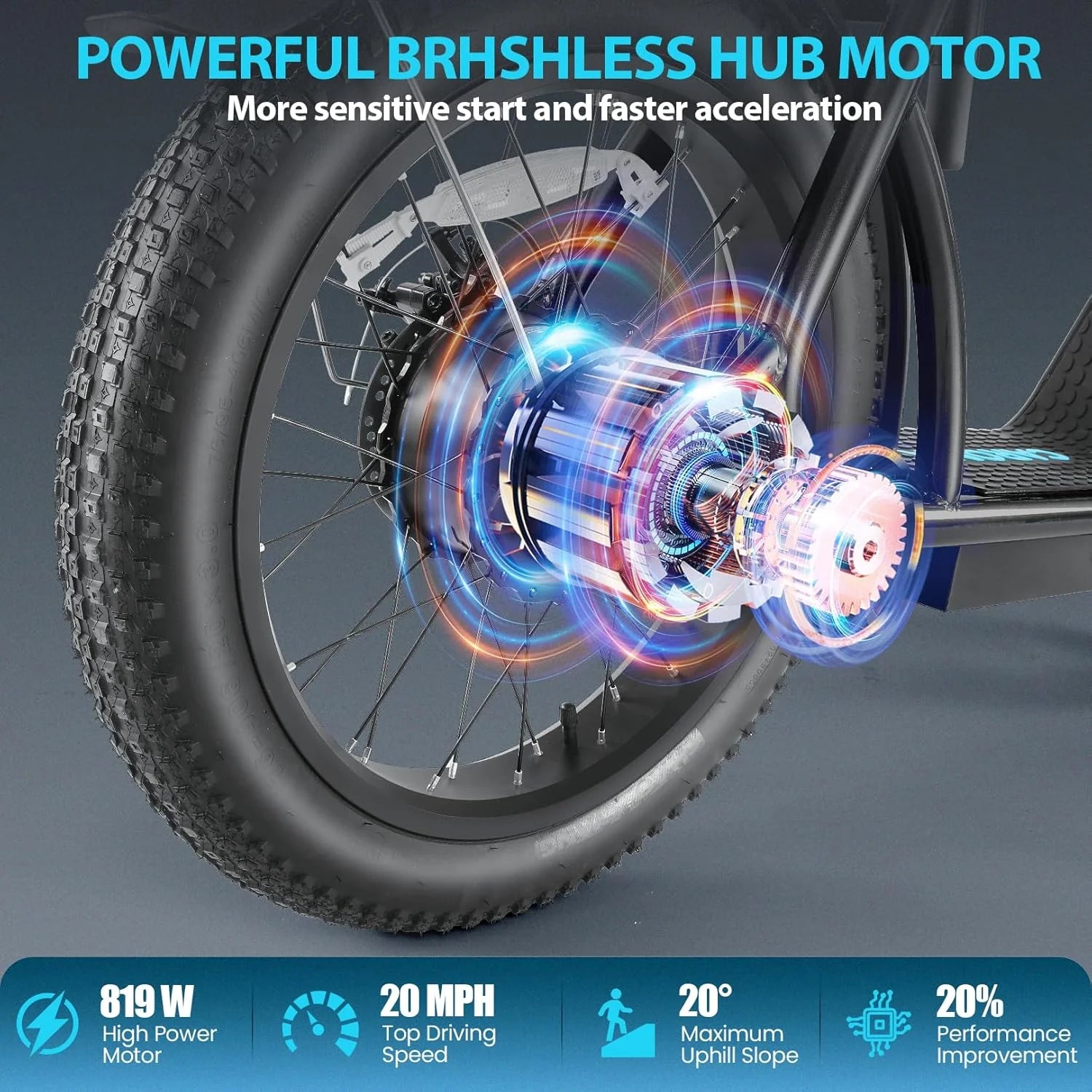 Caroma Peak 800W Foldable Adult Electric Scooter with 20-inch Wide Tires, 48V Battery, Basket, and Adjustable Seat