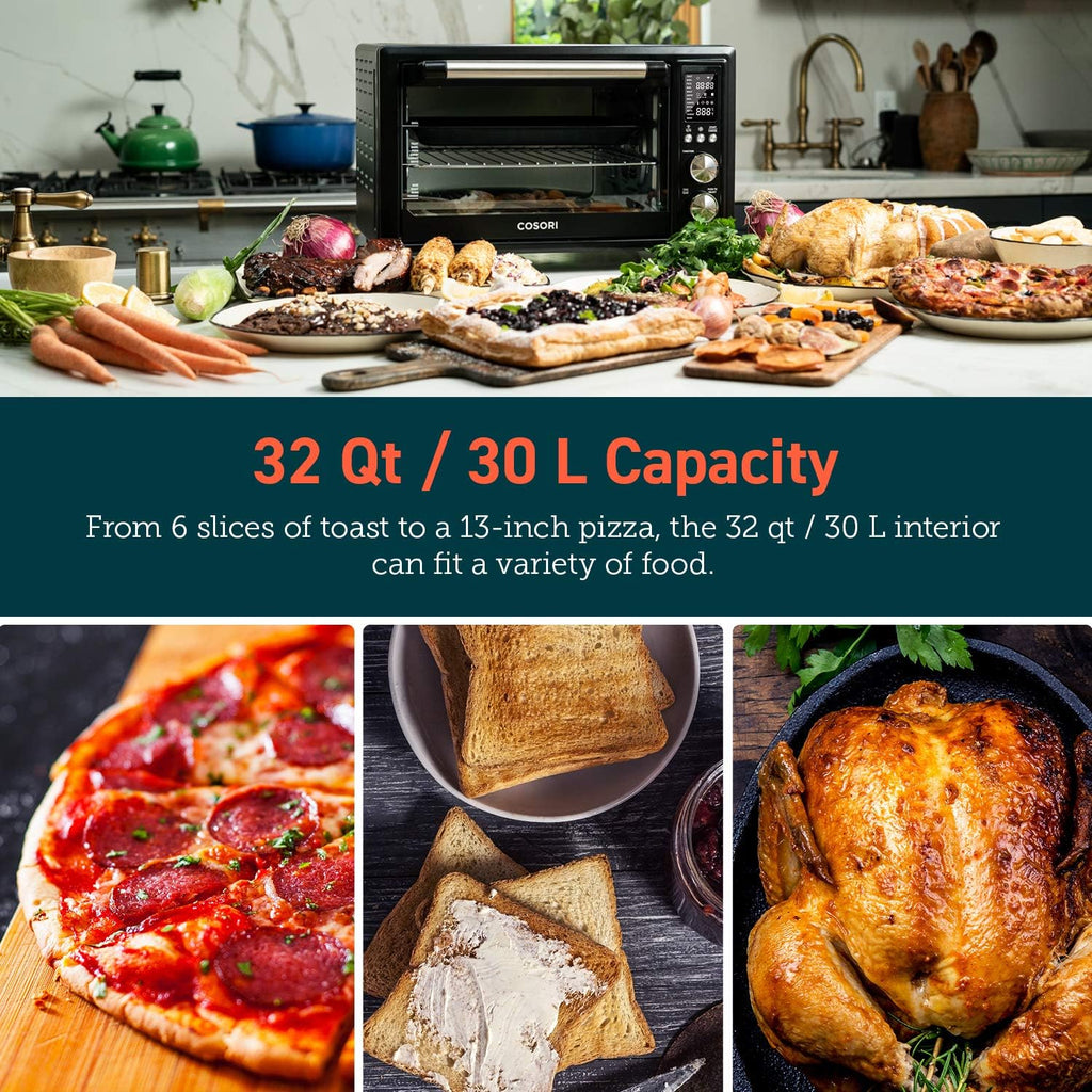 Air Fryer Toaster Oven Combo 13-in-1 32Qt APP & Voice Control Convection Oven Countertop