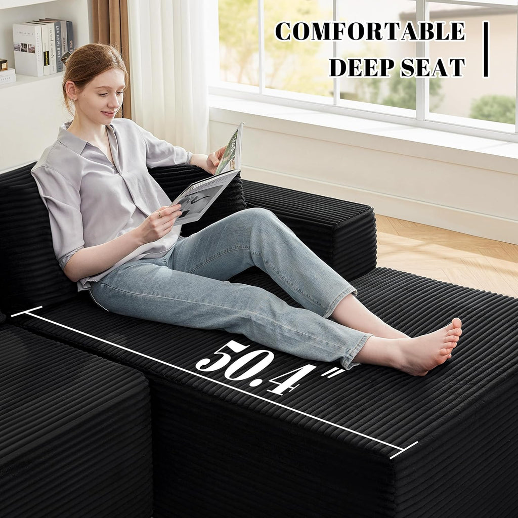 110-inch cloud sofa boneless sofa in the living room modular sofa with deep seats