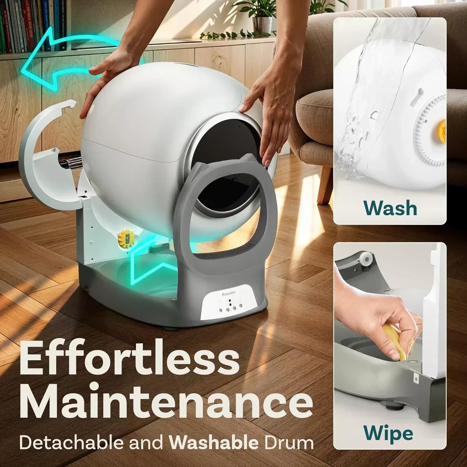 Self Cleaning Litter Box with Auto Safety Sensors Automatic Cat Litter Box Self-Cleaning