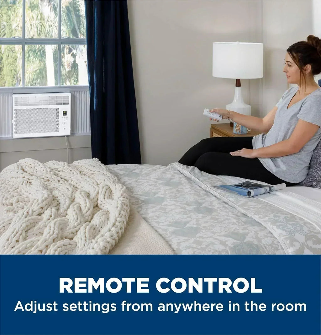GE Window Air Conditioner Unit 5,000 BTU for Small Rooms up to 150 sq ft Manual Adjustable Fan