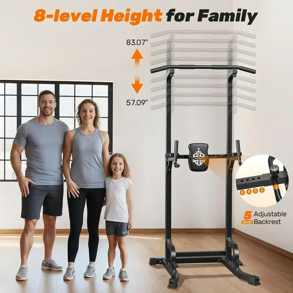 Sportsroyals Power Tower Pull Up Bar Station 450 lbs stable suspended immersion tilt station