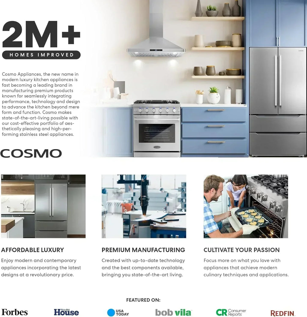 COSMO 30 Vista Series 380 CFM Ducted Wall-Mount Range Hood