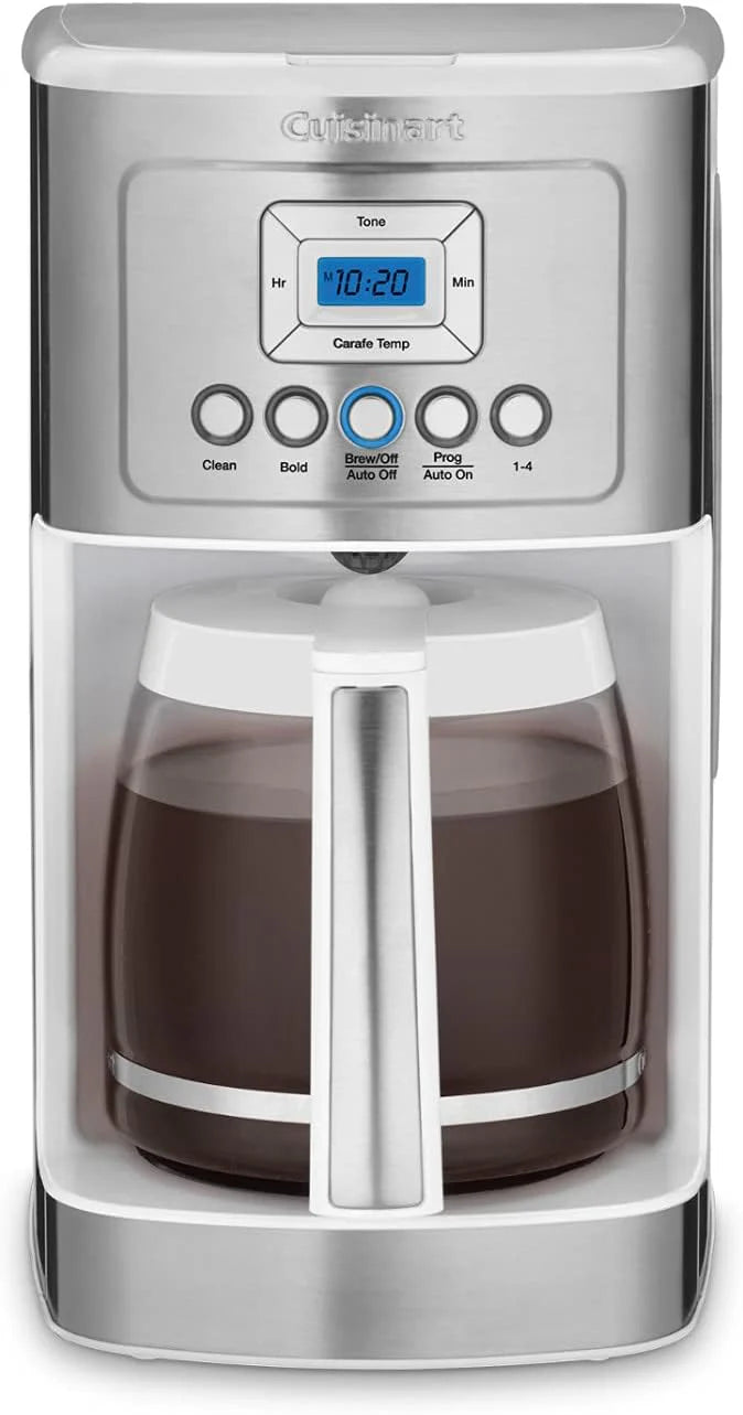 Cuisinart 14-Cup Coffee Maker, Programmable PerfecTemp Glass Carafe Coffee Machine with 1-4 Cup Setting, Brew Strength Control and Pause, Stainless Steel, DCC-3200BKSNAS, Black