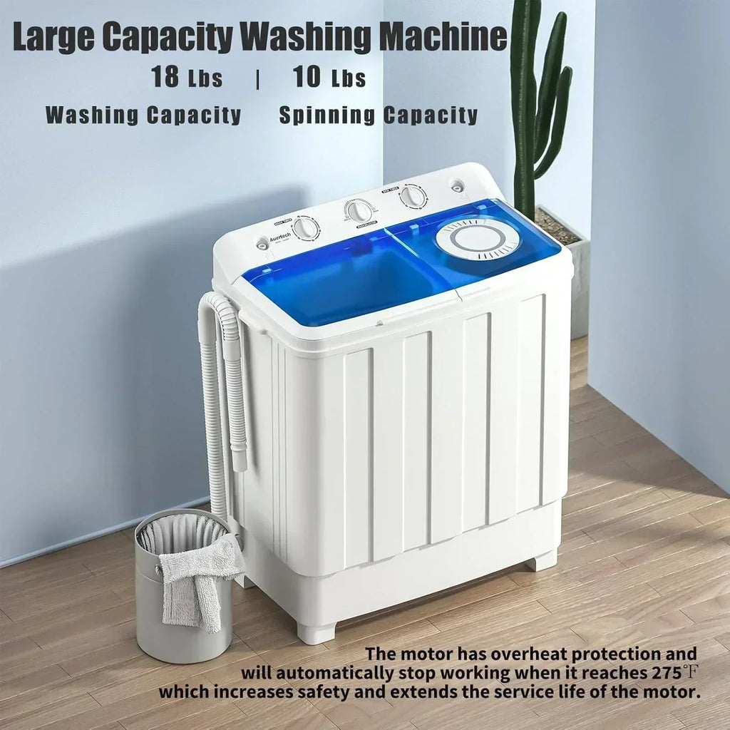 Auertech Portable Washing Machine 28lb Twin Tub Washing Machine Compact Washing Machine