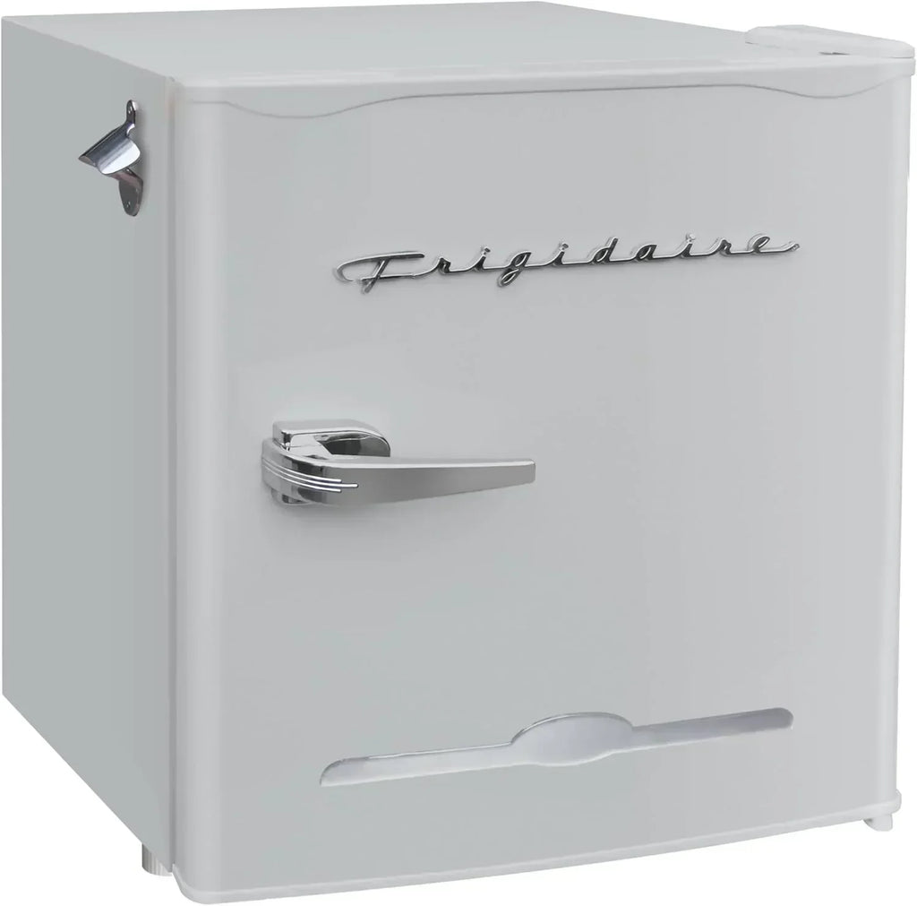 Frigidaire EFR176 Retro Compact Fridge with Chiller Mini Refrigerator Built-in Bottle Opener