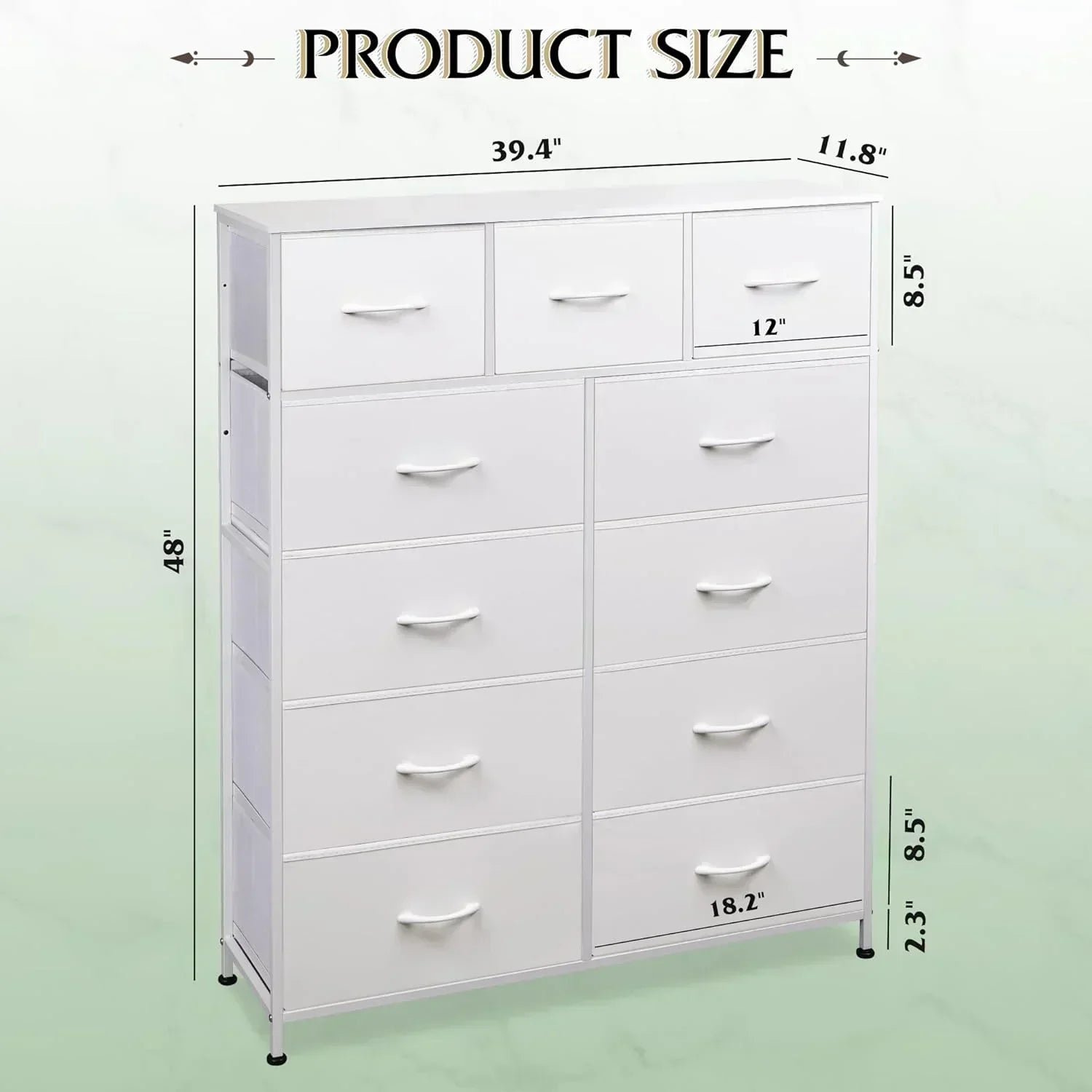 Storage Organizer Unit 11 Fabric Bins Storage Drawers Organizer Steel Frame Tall Storage Tower