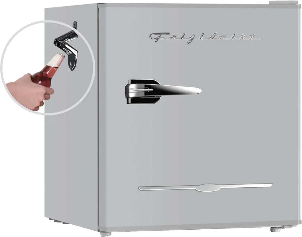 Frigidaire EFR176 Retro Compact Fridge with Chiller Mini Refrigerator Built-in Bottle Opener