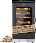 EAST OAK 30 Outdoor Electric Smoker | Built-in meat probe, smokes up to 6 times longer in a single load, side loader for uninterrupted smoking