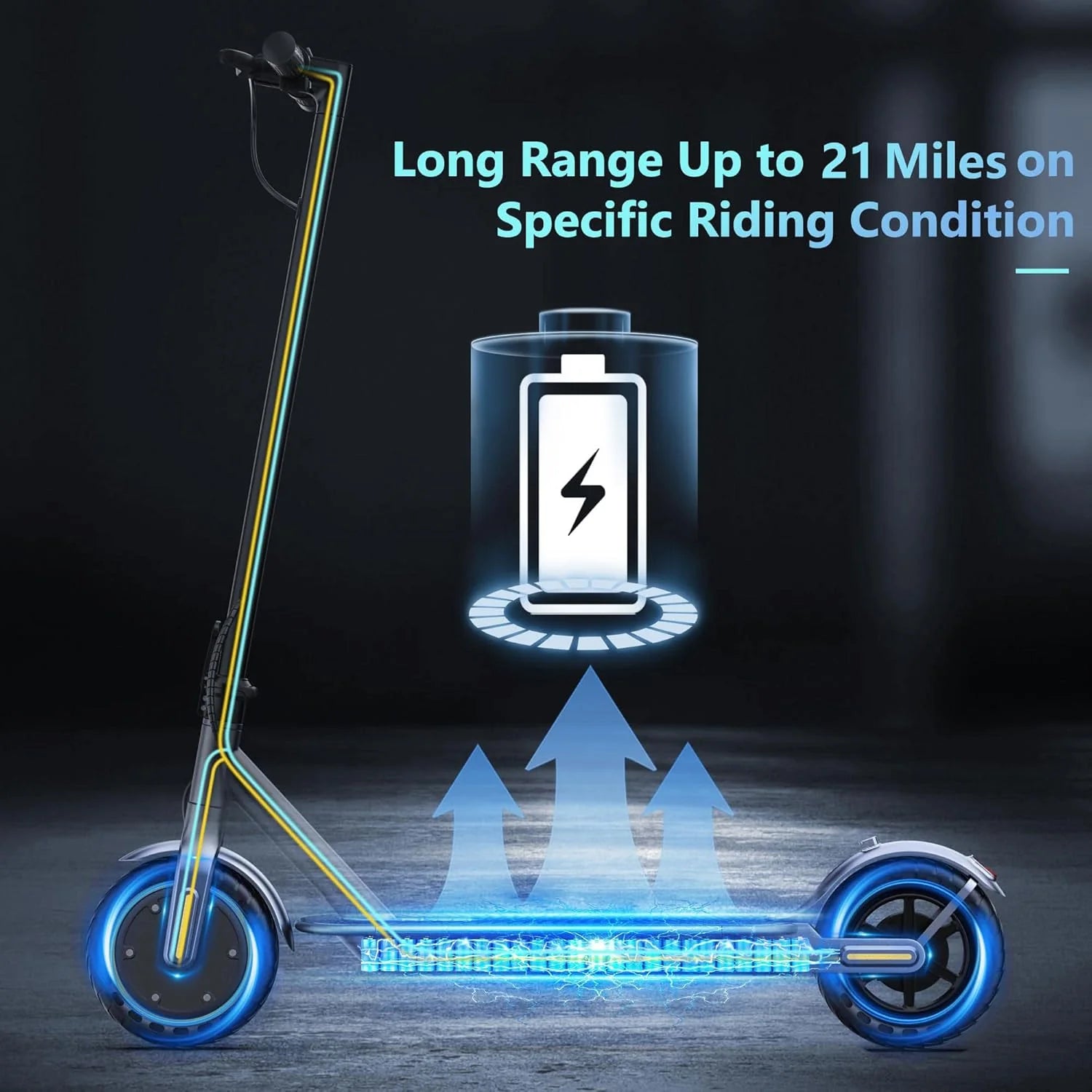 Electric Scooter, 350W/500W Powerful Motor, 8.5/10 Solid Tires, 19/22Mph, 28/21/12 Miles Range,Dual Braking