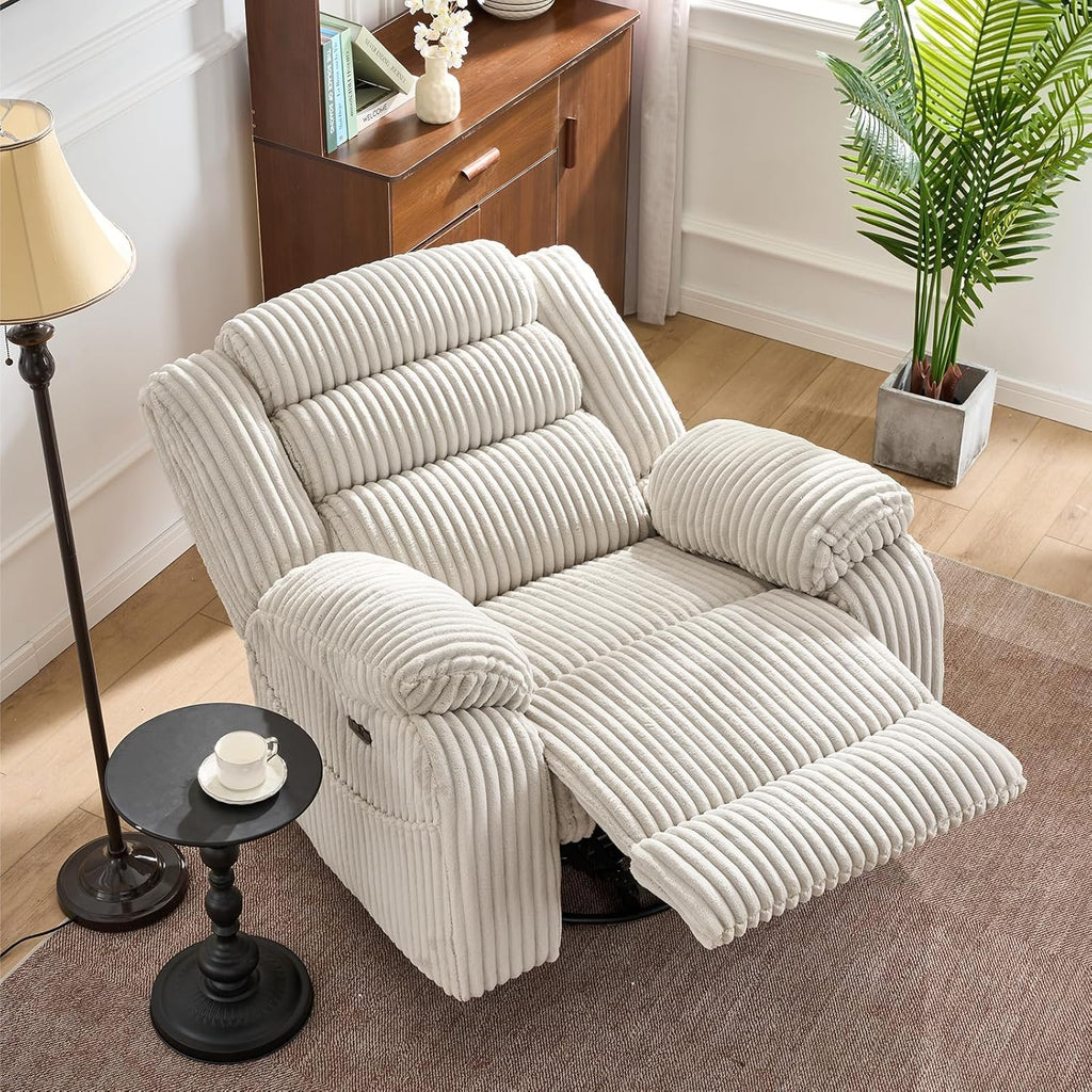 Electric rotary rocker lounge chair for adults with massage and calories USB charging ports