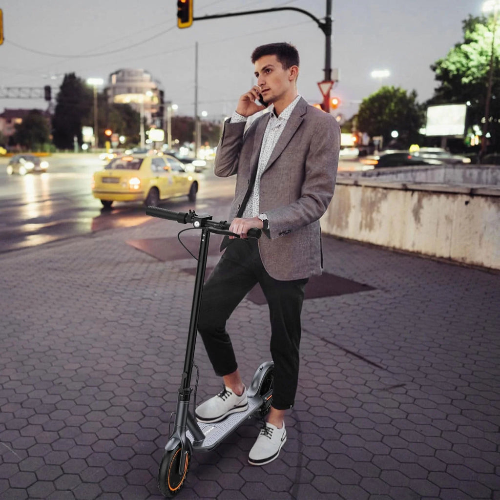 Electric Scooter, 350W/500W Powerful Motor, 8.5/10 Solid Tires, 19/22Mph, 28/21/12 Miles Range,Dual Braking