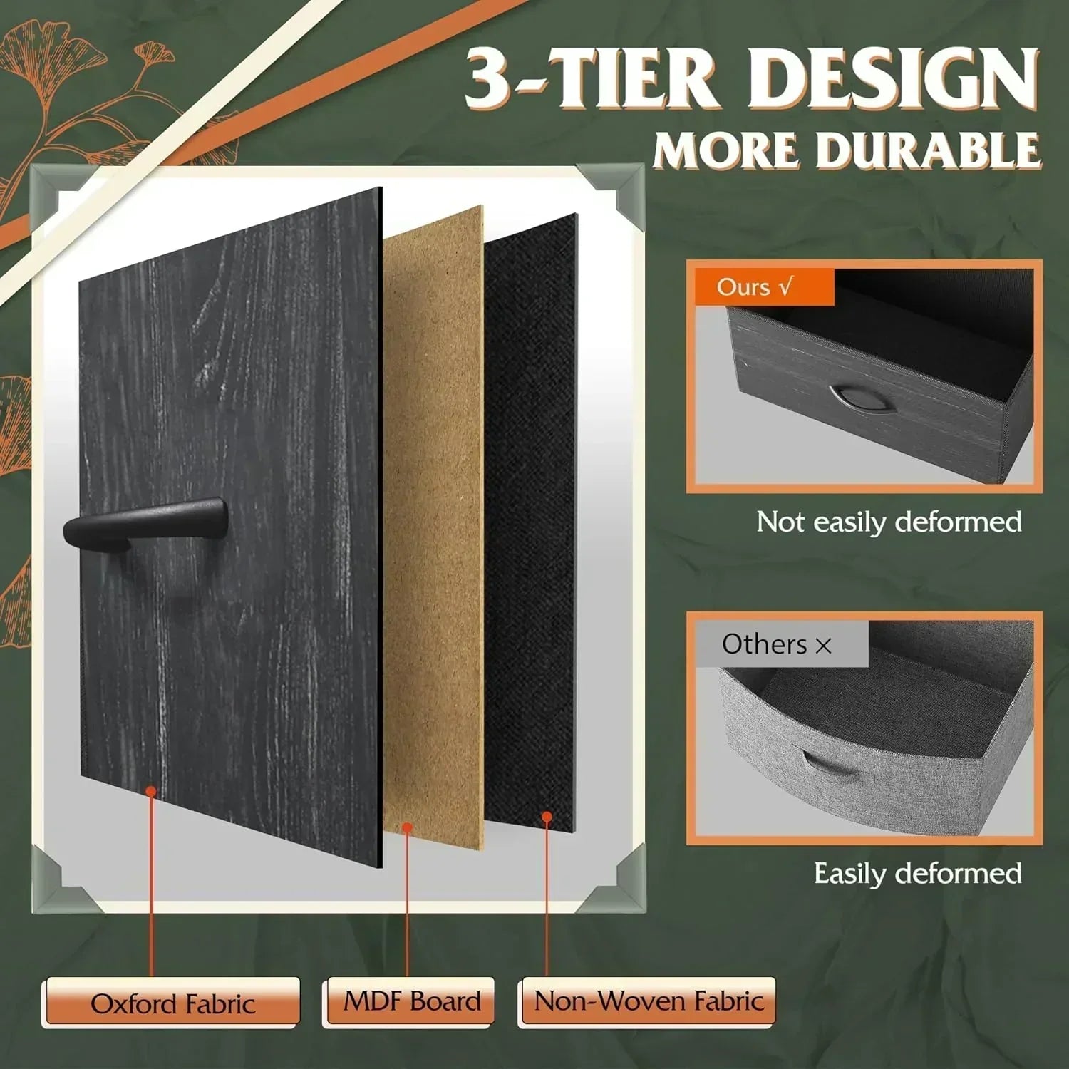 Storage Organizer Unit 11 Fabric Bins Storage Drawers Organizer Steel Frame Tall Storage Tower